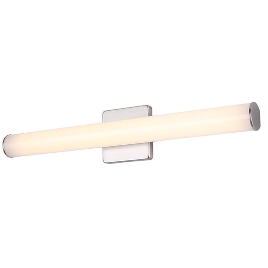 Canarm Osten 24in 1-Light LED Vanity | Modern Brushed Nickel and PC Lens | Bathroom & Powder Room | 24 x 4 x 2 in | Model BL-02B-24-BN-C