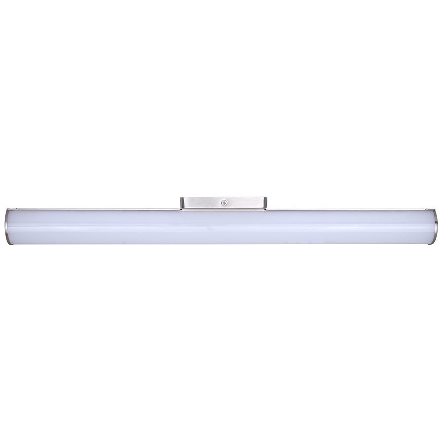 Canarm Osten 24in 1-Light LED Vanity | Modern Brushed Nickel and PC Lens | Bathroom & Powder Room | 24 x 4 x 2 in | Model BL-02B-24-BN-C
