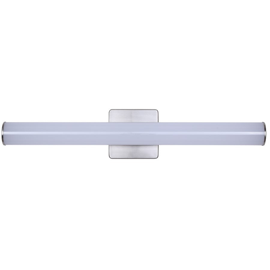 Canarm Osten 24in 1-Light LED Vanity | Modern Brushed Nickel and PC Lens | Bathroom & Powder Room | 24 x 4 x 2 in | Model BL-02B-24-BN-C