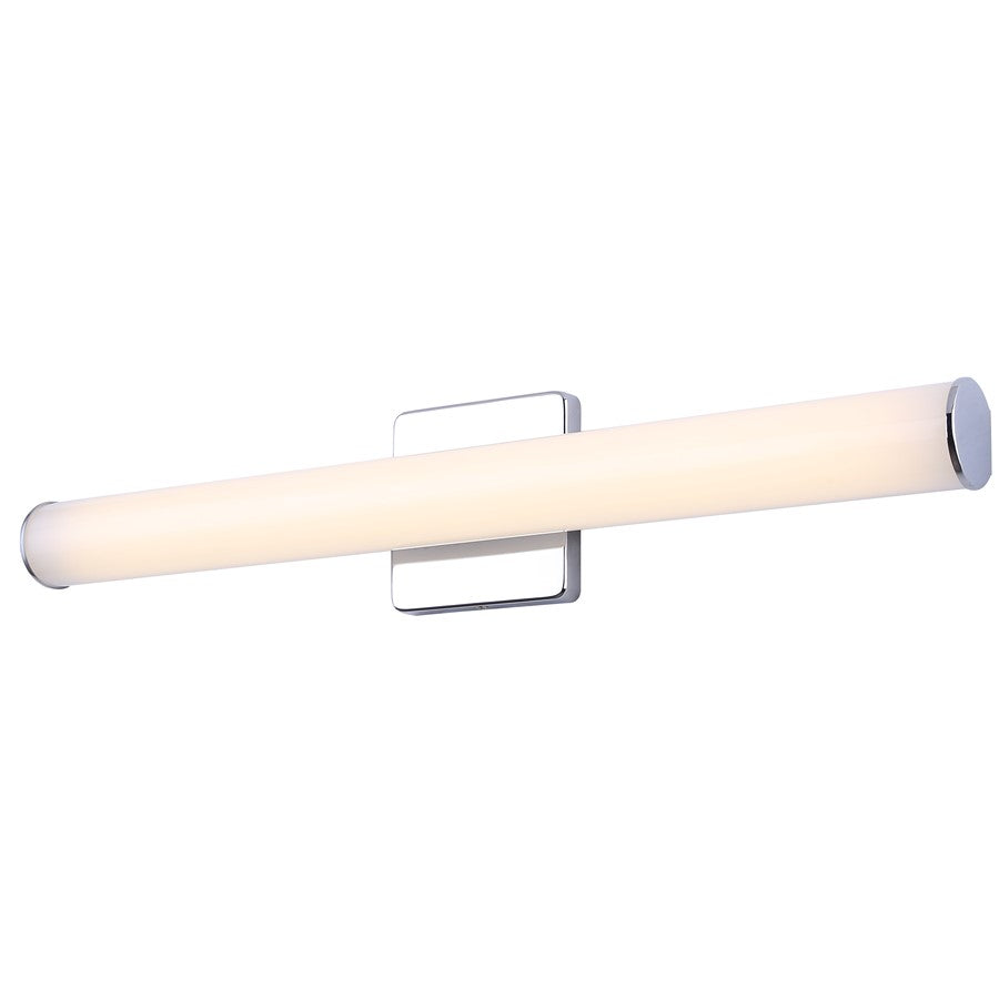 Canarm Osten 24in 1-Light LED Vanity | Modern Chrome and PC Lens | Bathroom & Powder Room | 24 x 4 x 2 in | Model BL-02B-24-CH-C