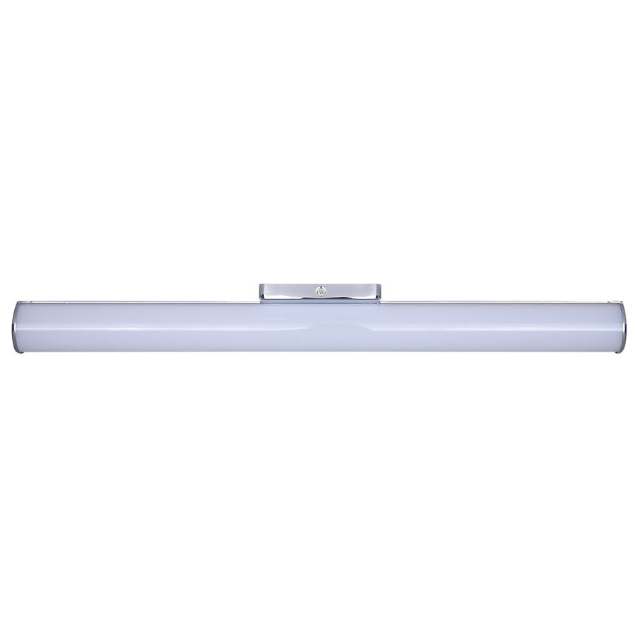 Canarm Osten 24in 1-Light LED Vanity | Modern Chrome and PC Lens | Bathroom & Powder Room | 24 x 4 x 2 in | Model BL-02B-24-CH-C