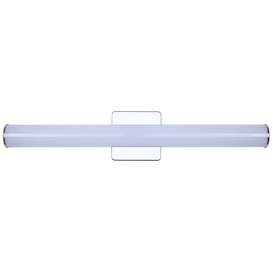 Canarm Osten 24in 1-Light LED Vanity | Modern Chrome and PC Lens | Bathroom & Powder Room | 24 x 4 x 2 in | Model BL-02B-24-CH-C