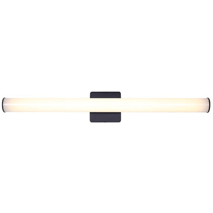 Canarm Osten 30in 1-Light Vanity | Modern Matte Black Aluminum & Iron | Bathroom & Powder Room | 30 x 4 x 2 in, Dimmable LED | Model BL-02B-30-BK-C