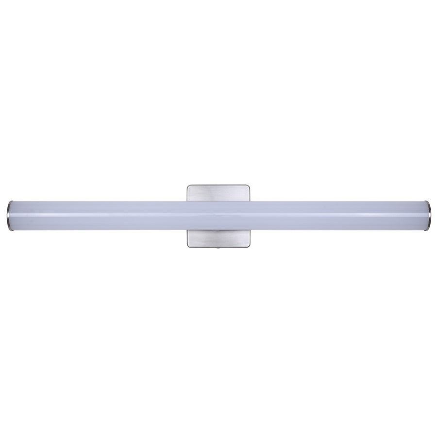 Canarm Osten 30in 1-Light Vanity | Modern Brushed Nickel Aluminum & Iron | Bathroom & Powder Room | 30 x 4 x 2 in, Dimmable LED | Model BL-02B-30-BN-C