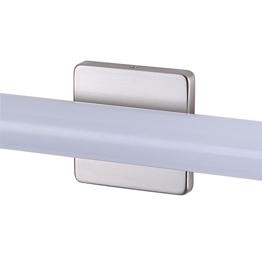 Canarm Osten 30in 1-Light Vanity | Modern Brushed Nickel Aluminum & Iron | Bathroom & Powder Room | 30 x 4 x 2 in, Dimmable LED | Model BL-02B-30-BN-C