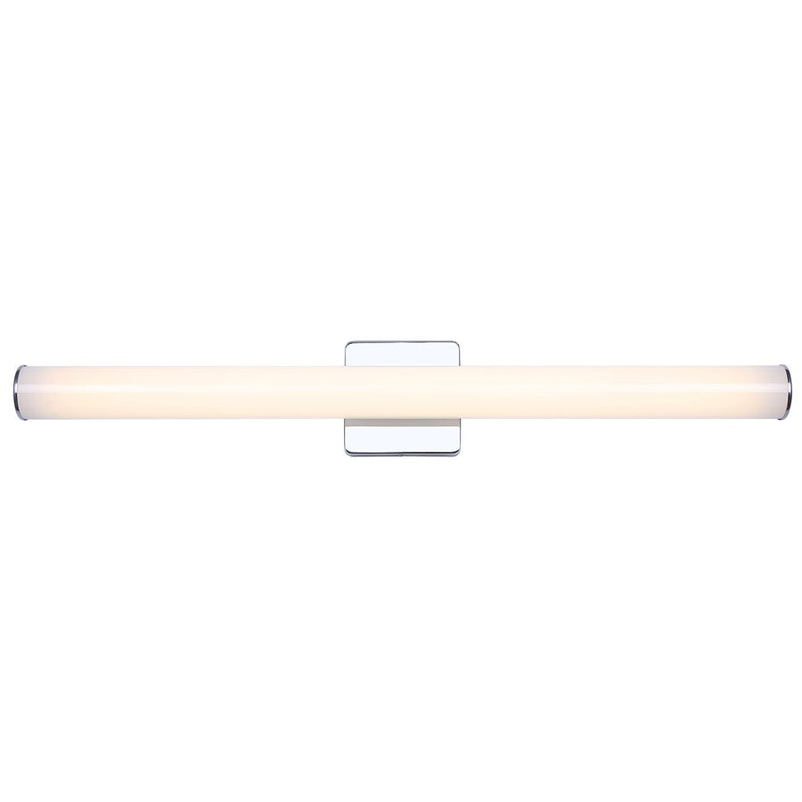 Canarm Osten 30in 1-Light Vanity | Modern Brushed Nickel Aluminum & Iron | Bathroom & Powder Room | 30 x 4 x 2 in | Model BL-02B-30-CH-C