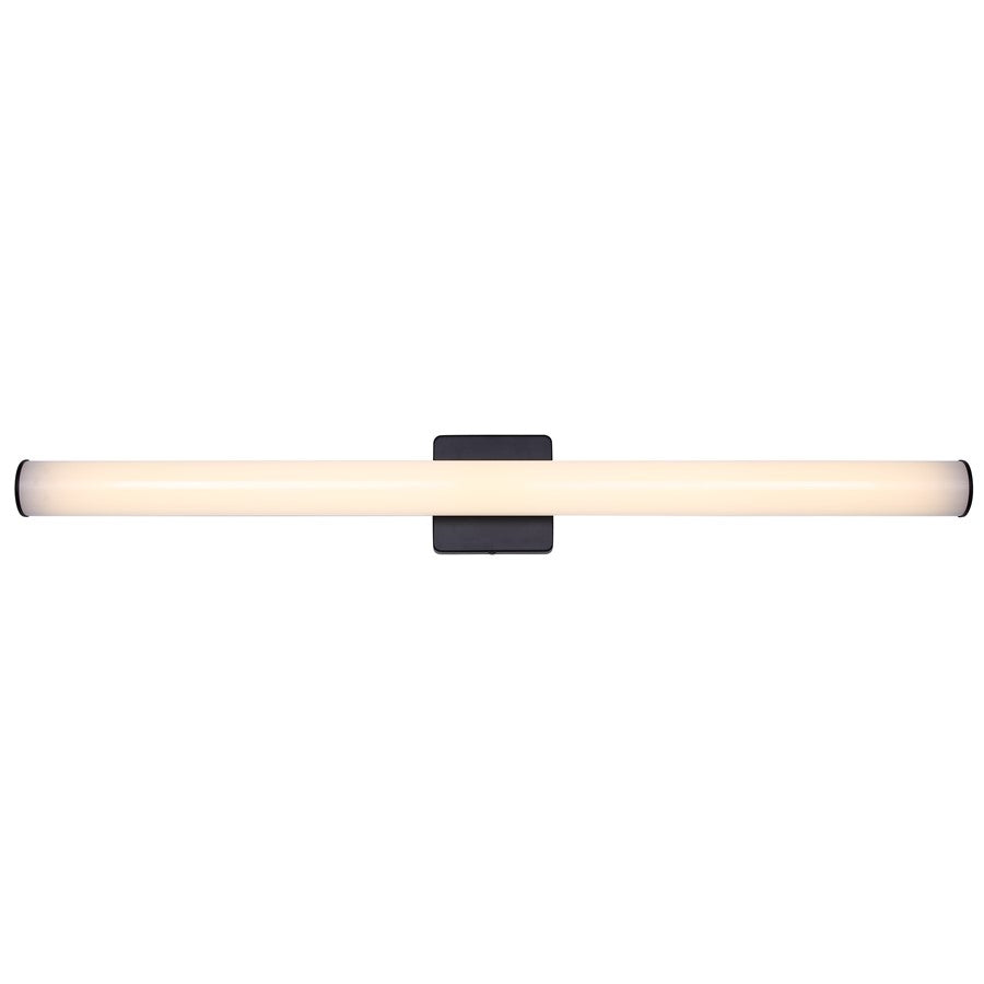 Canarm Osten 36in 1-Light Vanity | Modern Matte Black Aluminum & Iron | Bathroom & Powder Room | 36 x 4 x 2 in, Dimmable LED | Model BL-02B-36-BK-C