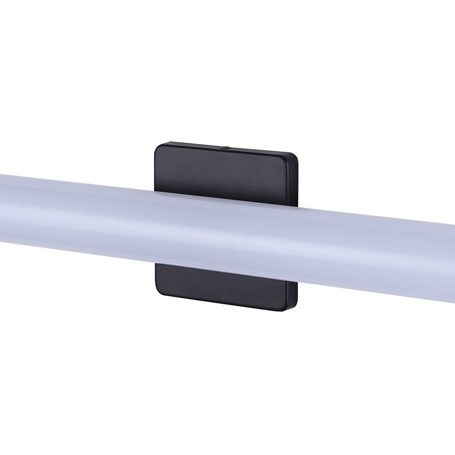 Canarm Osten 36in 1-Light Vanity | Modern Matte Black Aluminum & Iron | Bathroom & Powder Room | 36 x 4 x 2 in, Dimmable LED | Model BL-02B-36-BK-C