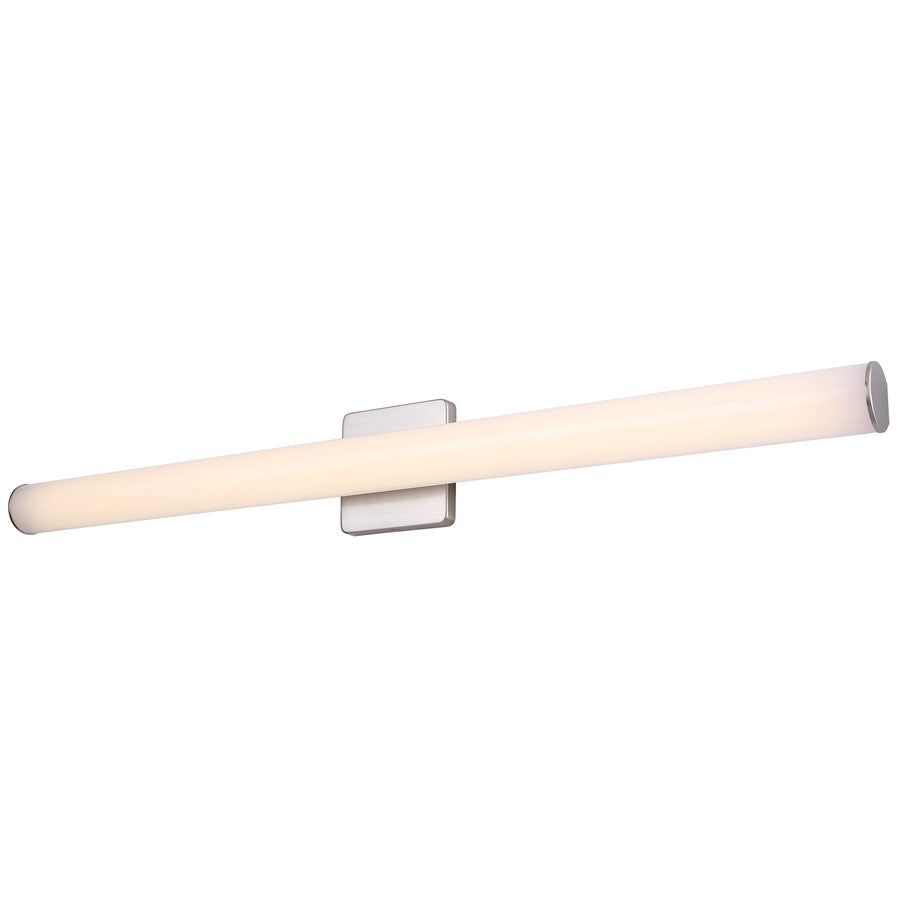 Canarm Osten 36in 3-Light LED Vanity | Brushed Nickel Cylindrical | Bathroom & Powder Room | 2000 Lumens, 3000K-5000K, Dimmable | Model BL-02B-36-BN-C