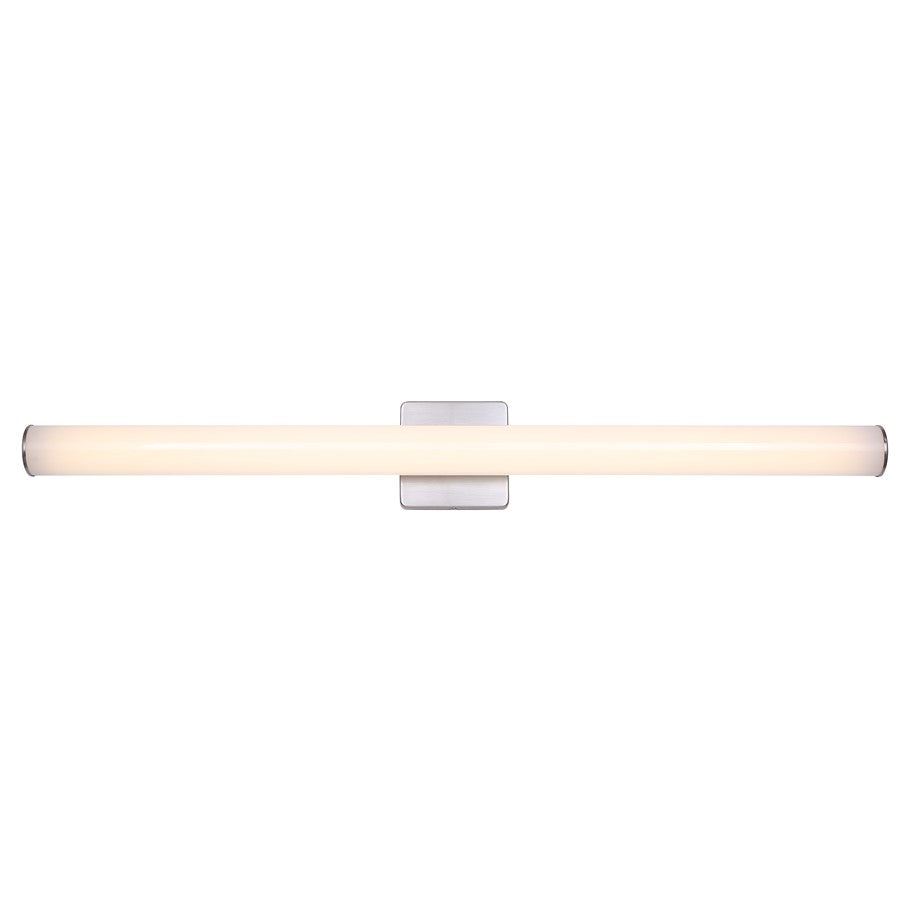 Canarm Osten 36in 3-Light LED Vanity | Brushed Nickel Cylindrical | Bathroom & Powder Room | 2000 Lumens, 3000K-5000K, Dimmable | Model BL-02B-36-BN-C