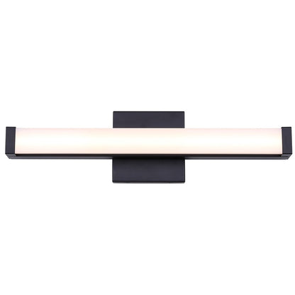 Canarm Jonah 18in 1-Light LED Vanity Light | Modern Matte Black Aluminum | Bathroom & Powder Room | 18 x 4.72 x 2.5 in | Model BL-30B-18-BK-C