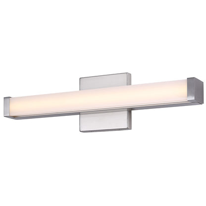 Canarm Jonah 18in 1-Light LED Vanity Light | Modern Brushed Nickel Aluminum | Bathroom & Powder Room | 18 x 4.72 x 2.5 in | Model BL-30B-18-BN-C