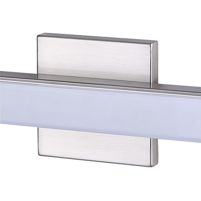 Canarm Jonah 18in 1-Light LED Vanity Light | Modern Brushed Nickel Aluminum | Bathroom & Powder Room | 18 x 4.72 x 2.5 in | Model BL-30B-18-BN-C
