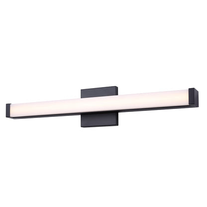 Canarm Jonah 24in 1-Light LED Vanity Light | Modern Matte Black Aluminum | Bathroom & Powder Room | 24 x 4.72 x 2.5 in | Model BL-30B-24-BK-C