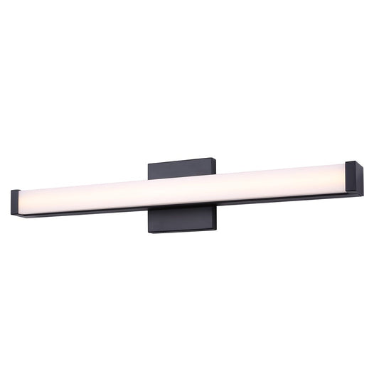 Canarm Jonah 24in 1-Light LED Vanity Light | Modern Matte Black Aluminum | Bathroom & Powder Room | 24 x 4.72 x 2.5 in | Model BL-30B-24-BK-C