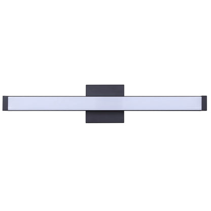 Canarm Jonah 24in 1-Light LED Vanity Light | Modern Matte Black Aluminum | Bathroom & Powder Room | 24 x 4.72 x 2.5 in | Model BL-30B-24-BK-C