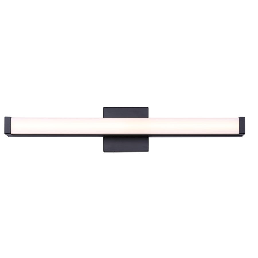 Canarm Jonah 24in 1-Light LED Vanity Light | Modern Matte Black Aluminum | Bathroom & Powder Room | 24 x 4.72 x 2.5 in | Model BL-30B-24-BK-C