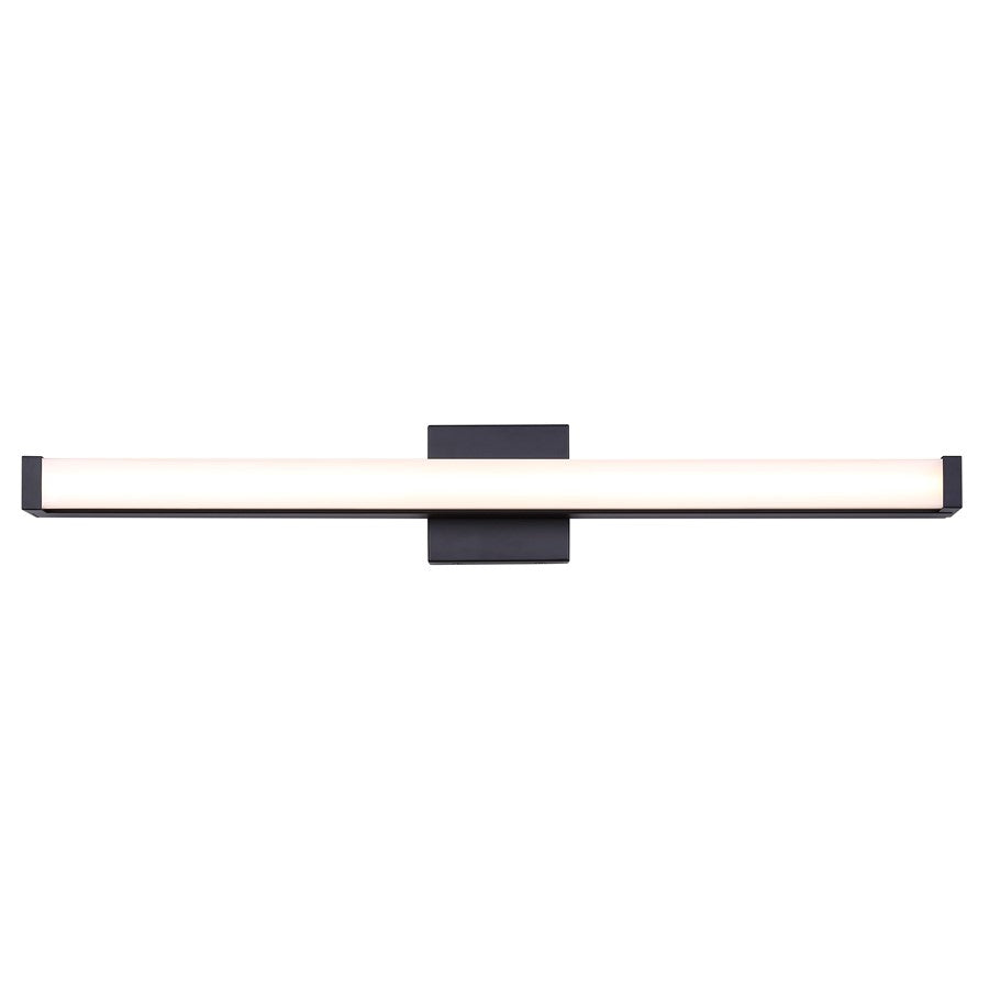 Canarm Jonah 30in 1-Light LED Vanity Light | Modern Matte Black Aluminum | Bathroom & Powder Room | 30 x 4.72 x 2.5 in | Model BL-30B-30-BK-C
