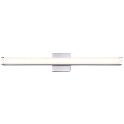 Canarm Jonah 30in 1-Light LED Vanity | Modern Brushed Nickel Aluminum & Iron | Bathroom & Powder Room | 30 x 4.72 x 2.5 in | Model BL-30B-30-BN-C