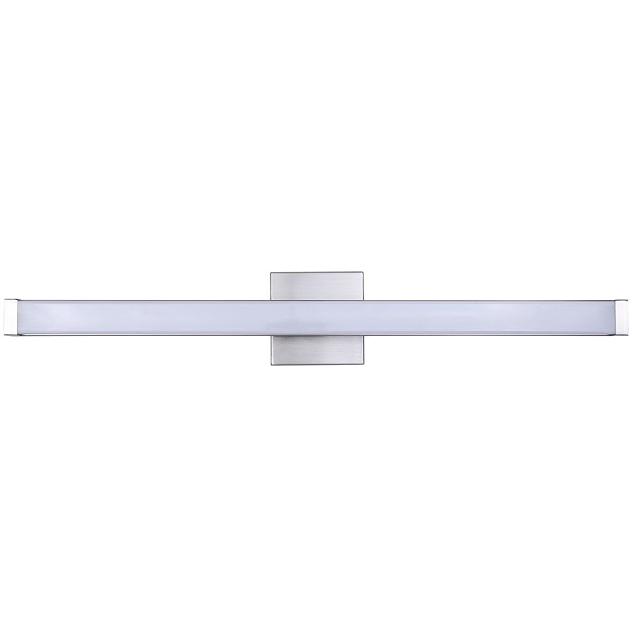 Canarm Jonah 30in 1-Light LED Vanity | Modern Brushed Nickel Aluminum & Iron | Bathroom & Powder Room | 30 x 4.72 x 2.5 in | Model BL-30B-30-BN-C