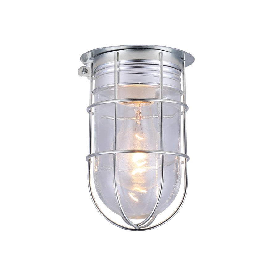 Canarm Madison 7in 1-Light Outdoor Lantern | Vintage Metal and Clear Glass | Porch & Entryway | 1000 Lumens, E26 Base | Model BL04CWG