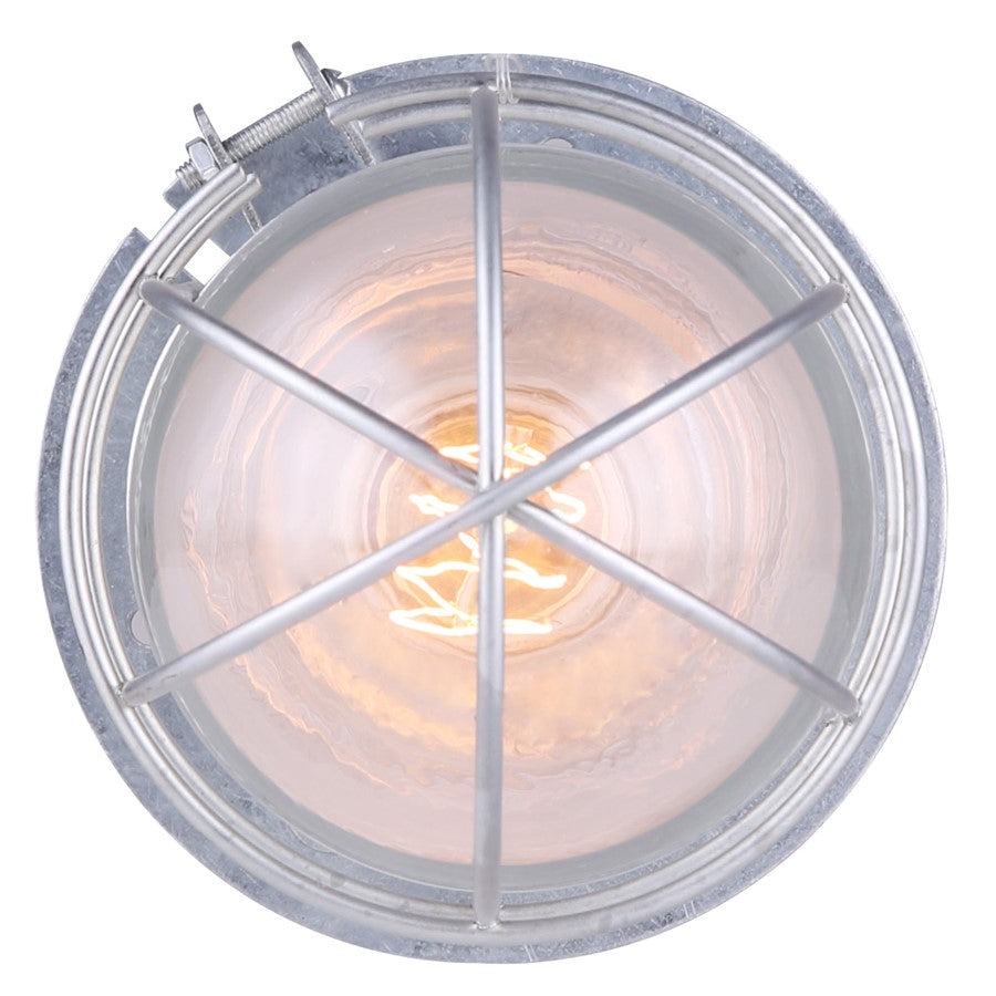 Canarm Madison 7in 1-Light Outdoor Lantern | Vintage Metal and Clear Glass | Porch & Entryway | 1000 Lumens, E26 Base | Model BL04CWG