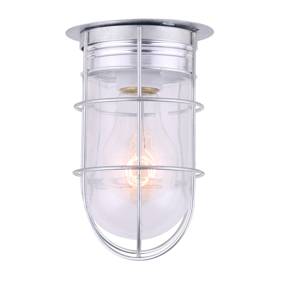 Canarm Madison 7in 1-Light Outdoor Lantern | Vintage Metal and Clear Glass | Porch & Entryway | 1000 Lumens, E26 Base | Model BL04CWG
