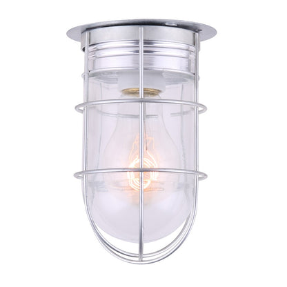 Canarm Madison 7in 1-Light Outdoor Lantern | Vintage Metal and Clear Glass | Porch & Entryway | 1000 Lumens, E26 Base | Model BL04CWG