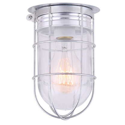 Canarm Madison 7in 1-Light Outdoor Lantern | Vintage Metal and Clear Glass | Porch & Entryway | 1000 Lumens, E26 Base | Model BL04CWG