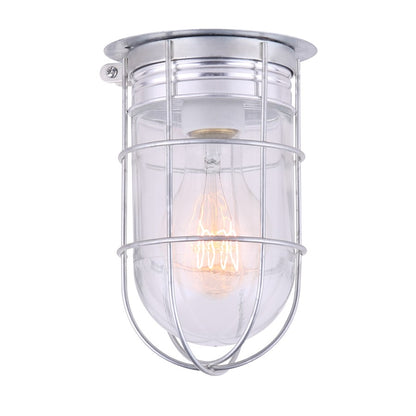 Canarm Madison 7in 1-Light Outdoor Lantern | Vintage Metal and Clear Glass | Porch & Entryway | 1000 Lumens, E26 Base | Model BL04CWG