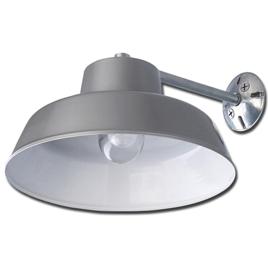 Canarm Barn Light 14in 1-Light Outdoor Wall Sconce | Gray Aluminum Diecast | Porch & Garage | 14 x 8 x 8 in | Model BL14CWS-O