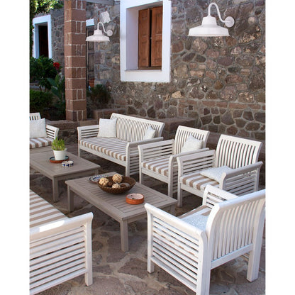 Canarm Landis 14in 1-Light Outdoor Flush Mount | White Steel | Porch & Entryway | 14 x 21 x 12 in | Model BL14WACWH