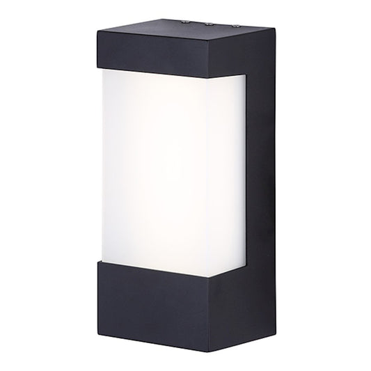 Canarm BRWL-SH10T-N-BK 1-Light LED Outdoor Wall Sconce | Modern Black Finish | Entryway & Covered Patio | 4.25 x 3.25 x 9.5 in | Model BRWL-SH10T-N-BK
