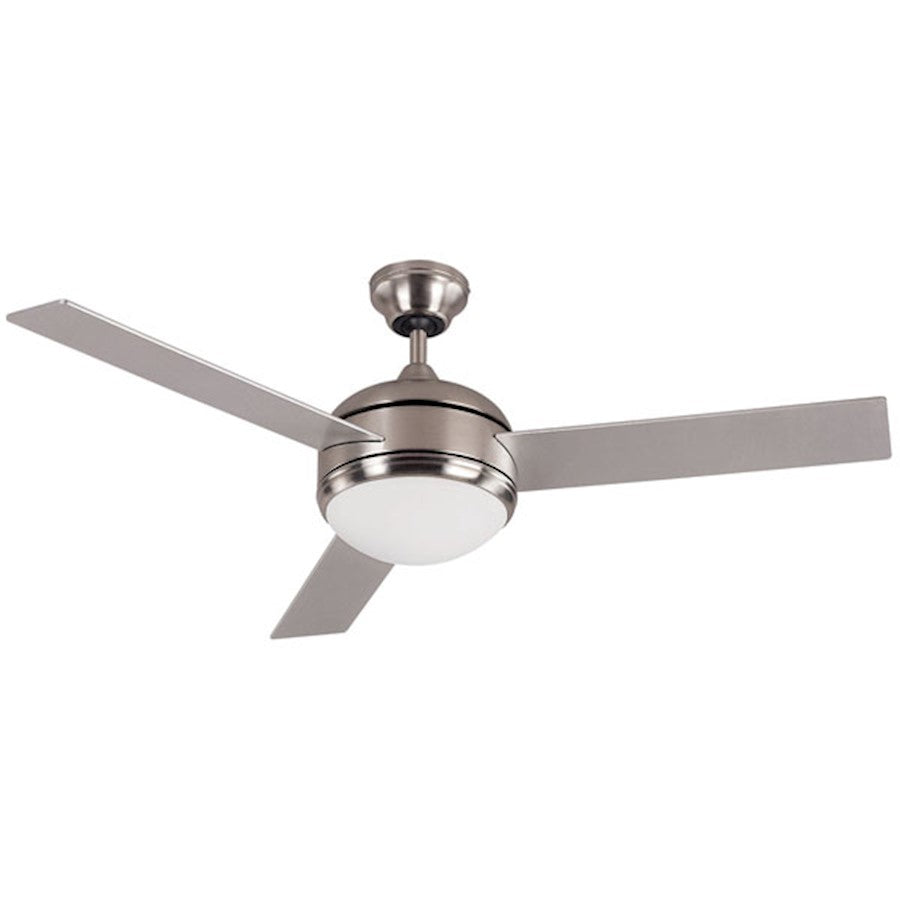 Canarm Calibre 48in 3-Blade Ceiling Fan | Brushed Pewter and Frosted Glass | Living Room & Bedroom | 48 x 48 x 16 in | Model CF15148351S