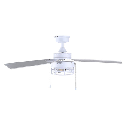 Canarm Attley 42in 2-Light Ceiling Fan | Classic Matte White and White MDF Blades | Bedroom & Living Room | 42 x 42 x 14.5 in | Model CF42ATT3WH