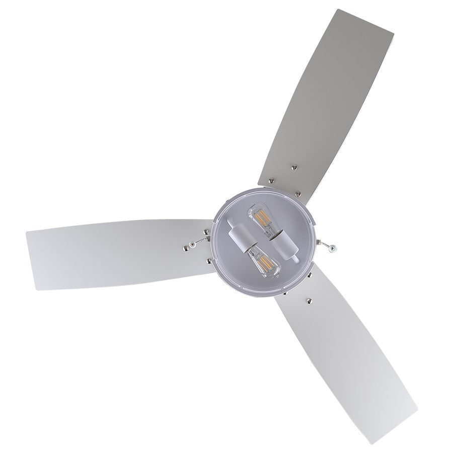 Canarm Attley 42in 2-Light Ceiling Fan | Classic Matte White and White MDF Blades | Bedroom & Living Room | 42 x 42 x 14.5 in | Model CF42ATT3WH