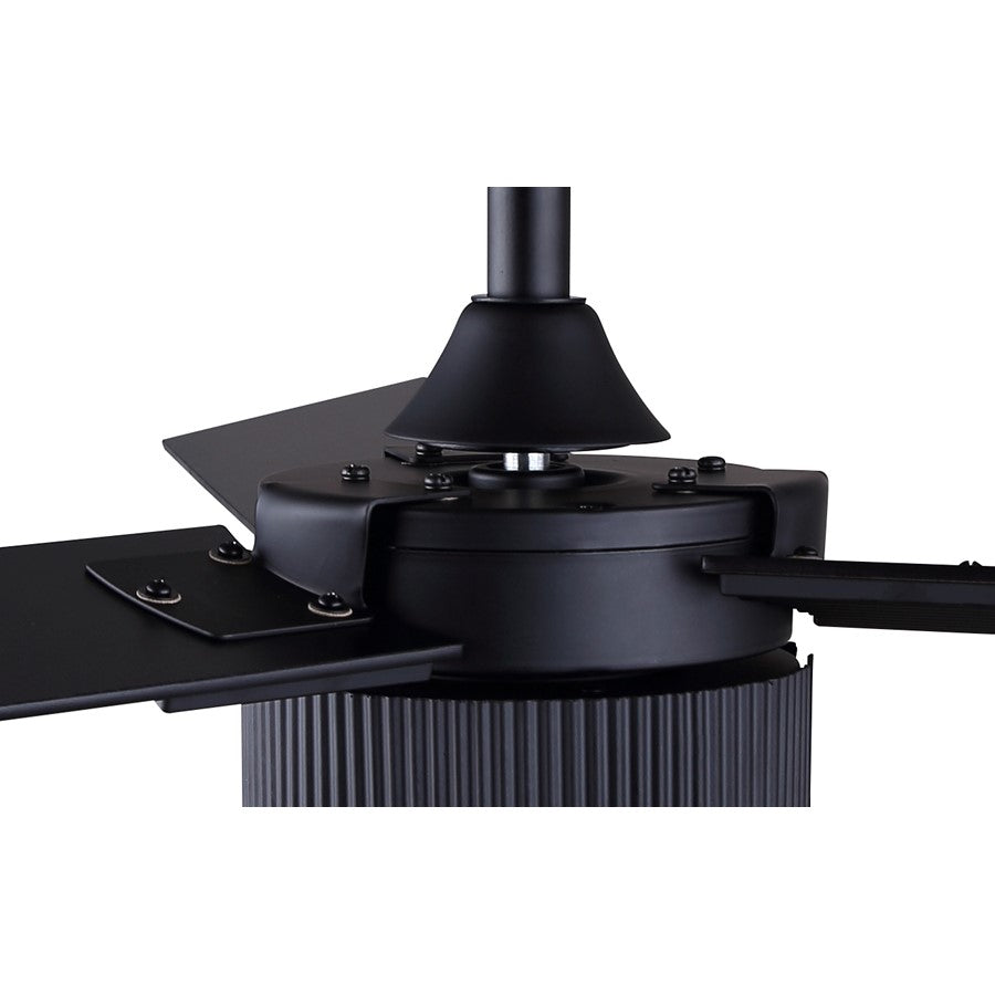 Canarm Cale 42in 1-Light Ceiling Fan | Modern Matte Black and Reversible Black/Weathered Maple Blades | Bedroom & Living Room | Model CF42CAL3BK