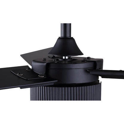 Canarm Cale 42in 1-Light Ceiling Fan | Modern Matte Black and Reversible Black/Weathered Maple Blades | Bedroom & Living Room | Model CF42CAL3BK