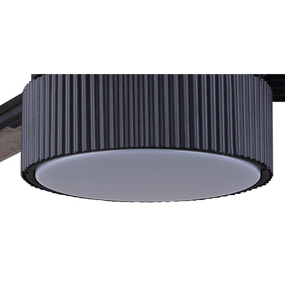 Canarm Cale 42in 1-Light Ceiling Fan | Modern Matte Black and Reversible Black/Weathered Maple Blades | Bedroom & Living Room | Model CF42CAL3BK