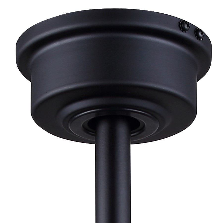 Canarm Cale 42in 1-Light Ceiling Fan | Modern Matte Black and Reversible Black/Weathered Maple Blades | Bedroom & Living Room | Model CF42CAL3BK