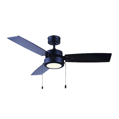 Canarm Wallis 42in 1-Light Ceiling Fan | Modern Matte Black and LED Light Kit | Bedroom & Living Room | 42 x 42 x 13 in | Model CF42WAL3BK