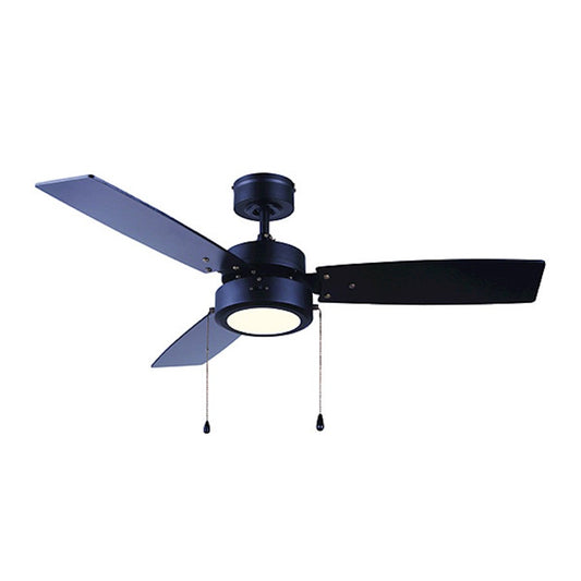 Canarm Wallis 42in 1-Light Ceiling Fan | Modern Matte Black and LED Light Kit | Bedroom & Living Room | 42 x 42 x 13 in | Model CF42WAL3BK