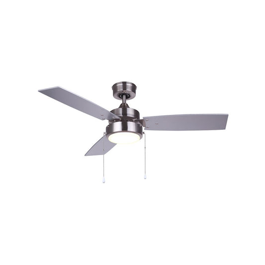 Canarm Wallis 42in LED Ceiling Fan | Modern Brushed Nickel and LED Light | Bedroom & Living Room | 42 x 42 x 13 in | Model CF42WAL3BN