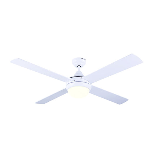 Canarm Foley 48in 1-Light LED Ceiling Fan | White and Flat Opal Glass | Bedroom & Living Room | 48 x 48 x 14 in | Model CF48FOL4WH