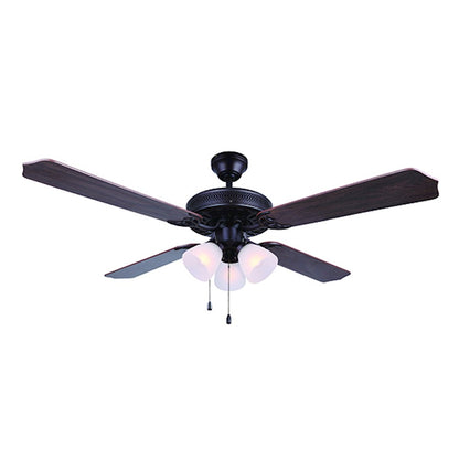 Canarm Chateau IV 52in 3-Light Ceiling Fan | Traditional Oil Rubbed Bronze and Frosted Glass | Bedroom & Living Room | Model CF52CH44ORB