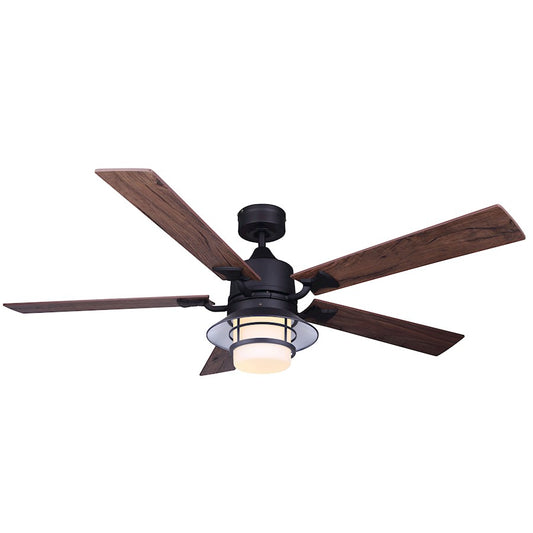 Canarm Dallas 52in 5-Light Ceiling Fan | Modern Black Finish | Living Room & Bedroom | 52 x 52 x 17 in | Model CF52DAL5BK