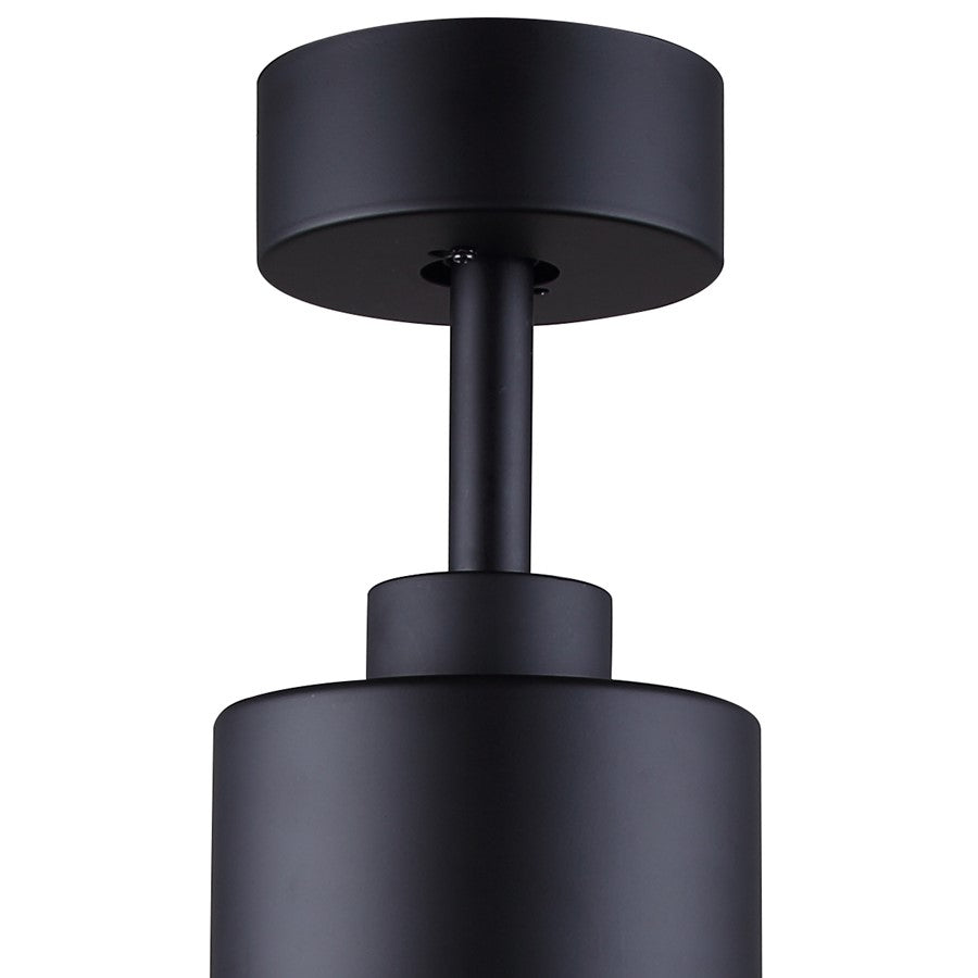 Canarm Liv 52in 1-Light Ceiling Fan | Modern Matte Black and Weathered Oak Plywood Blades | Living Room & Covered Patio | Model CF52JAC3BK-ES