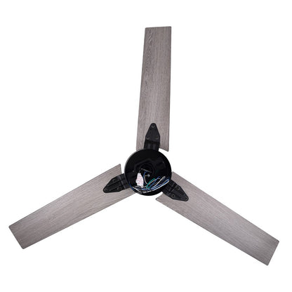 Canarm Liv 52in 1-Light Ceiling Fan | Modern Matte Black and Weathered Oak Plywood Blades | Living Room & Covered Patio | Model CF52JAC3BK-ES
