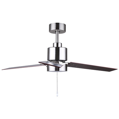 Canarm Liv 52in 1-Light Ceiling Fan | Modern Brushed Nickel and Walnut Plywood Blades | Living Room & Covered Patio | Model CF52JAC3BN-ES