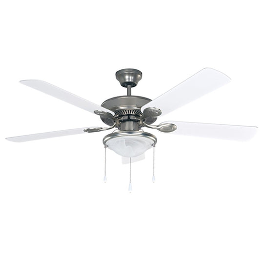 Canarm Kincade 52in 5-Blade Ceiling Fan | Brushed Pewter and Alabaster Glass | Bedroom & Living Room | 52 x 52 x 17 in | Model CF52KIN5BPT